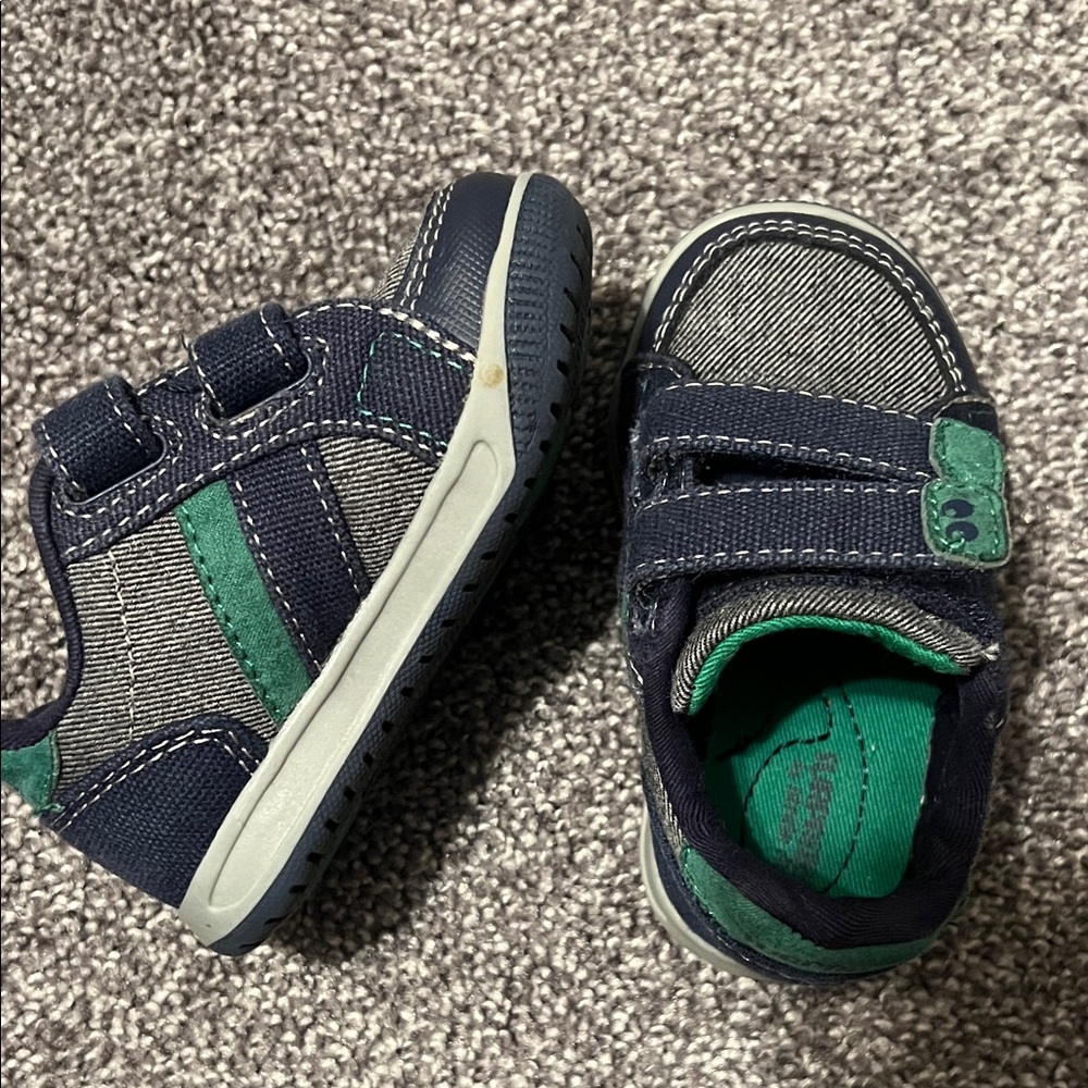 Surprize by Stride Rite Navy and Green Kids Sneakers